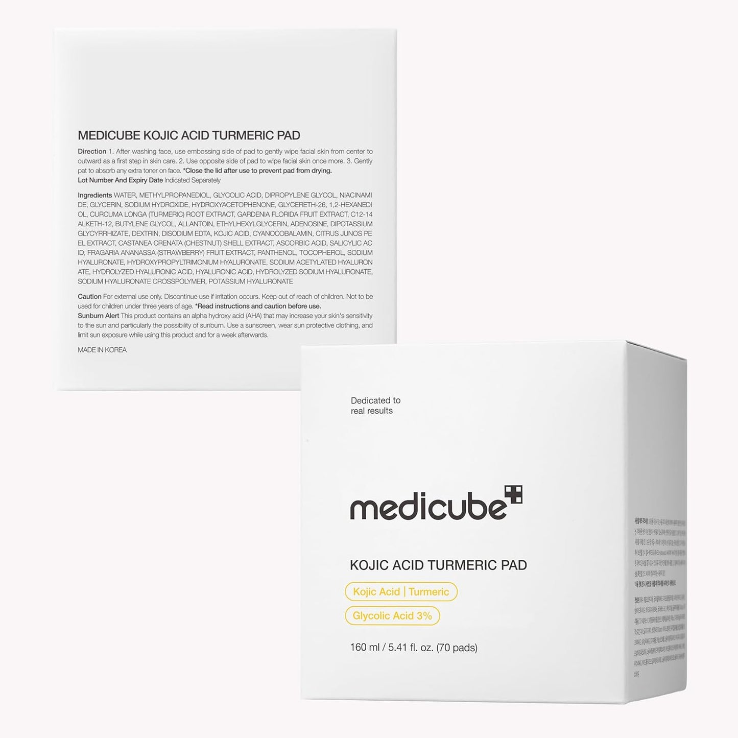 Kojic Turmeric Brightening Toner Pads